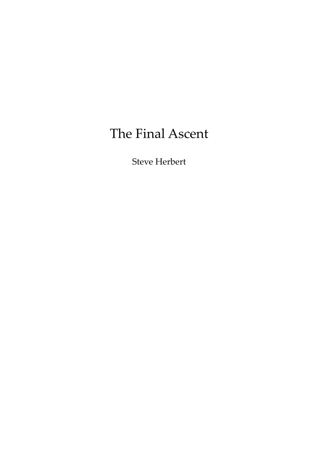 The Final Ascent by Steve Herbert Full Orchestra