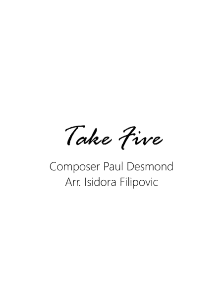 Take Five Partituras | Paul Desmond | Dueto instrumental