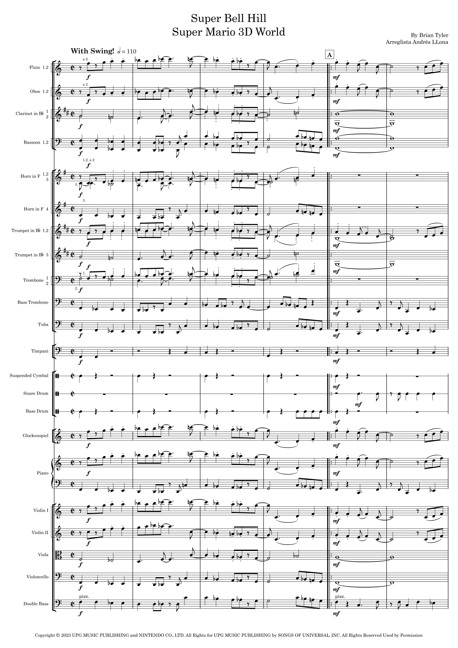 Super Mario Bros. Opus (arr. Andrés LLona) by Brian Tyler Full Orchestra