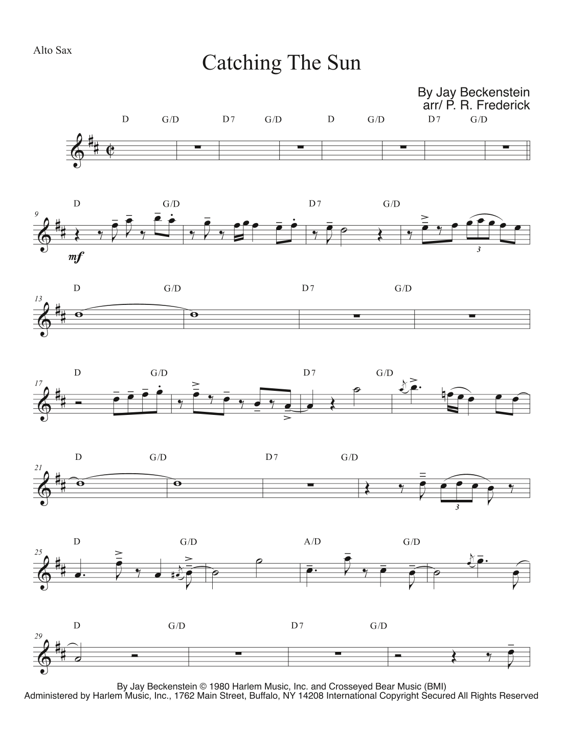 Morning Dance by Spyro Gyra Sheet Music for Alto Sax Solo (arr