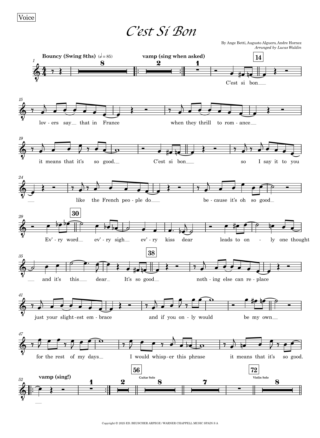 C Est Si Bon (arr. Lucas Waldin) by Andre Hornez 管弦乐团 - 预览
