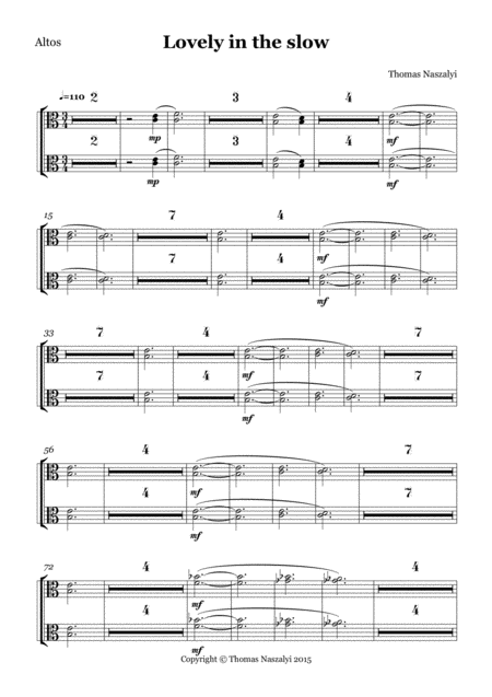 Lovely in the Slow/Violas PART Digital Sheet Music
