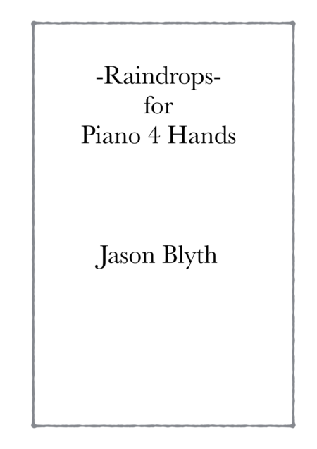 Raindrops Digital Sheet Music