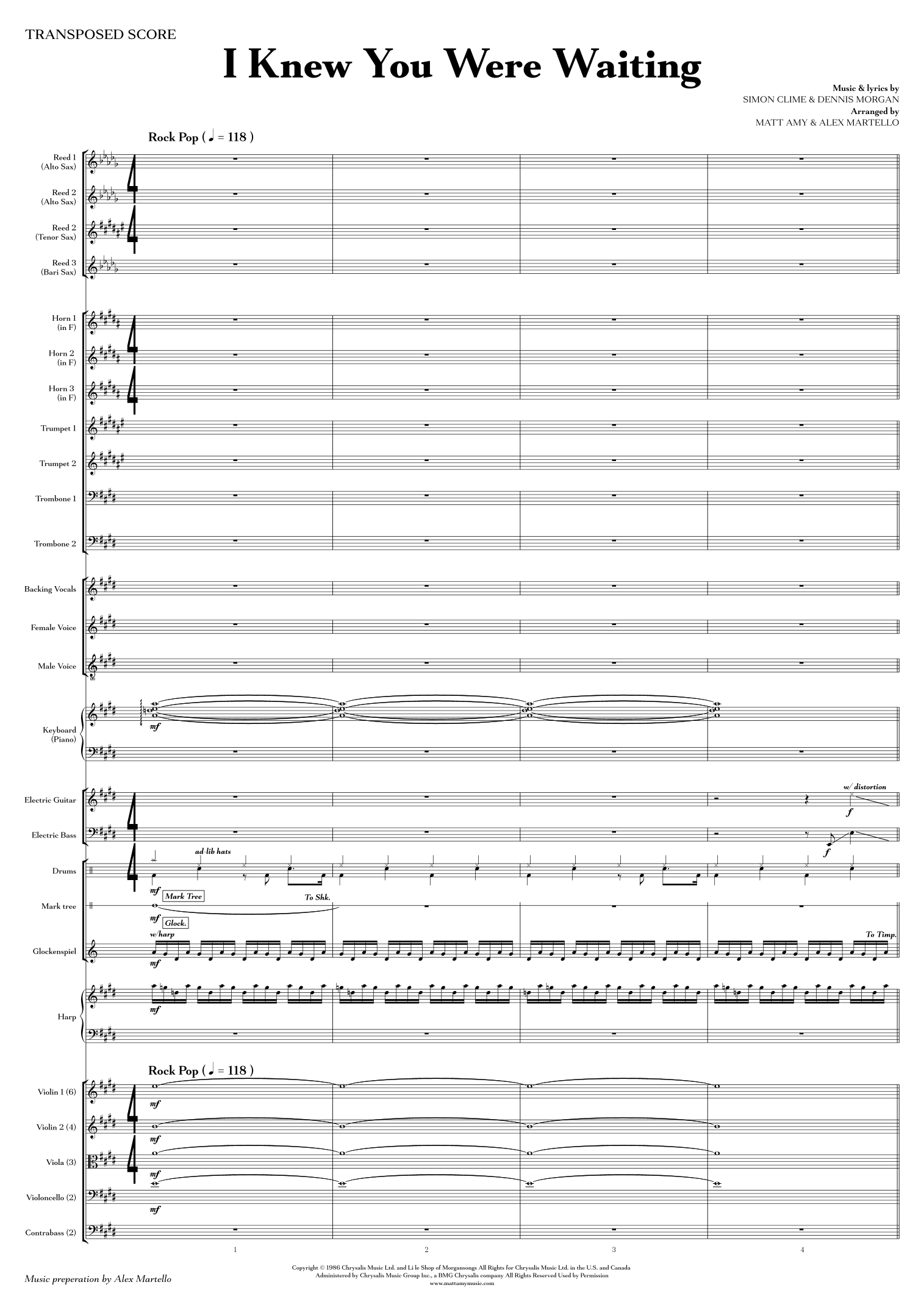 I Knew You Were Waiting (For Me) (arr. Matt Amy) by George Michael Full Orchestra