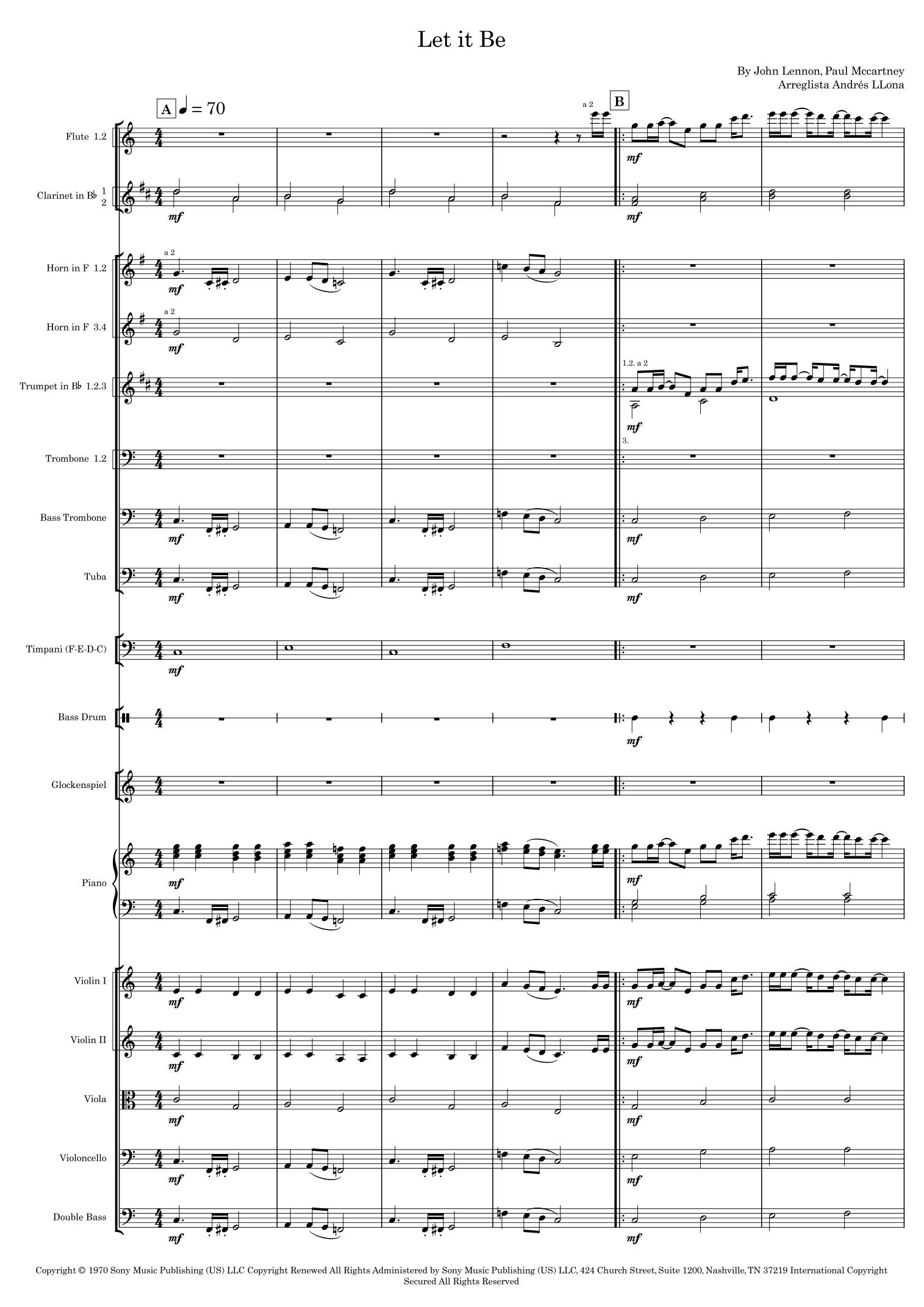 Let It Be (arr. Andrés LLona) by Kris Allen Full Orchestra