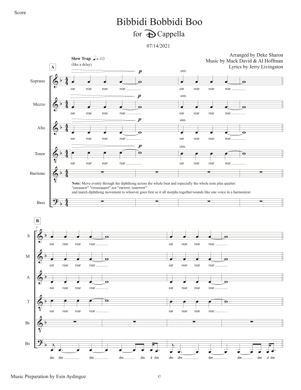 Bibbidi-bobbidi-boo (the Magic Song) (arr. Deke Sharon) by Jerry ...