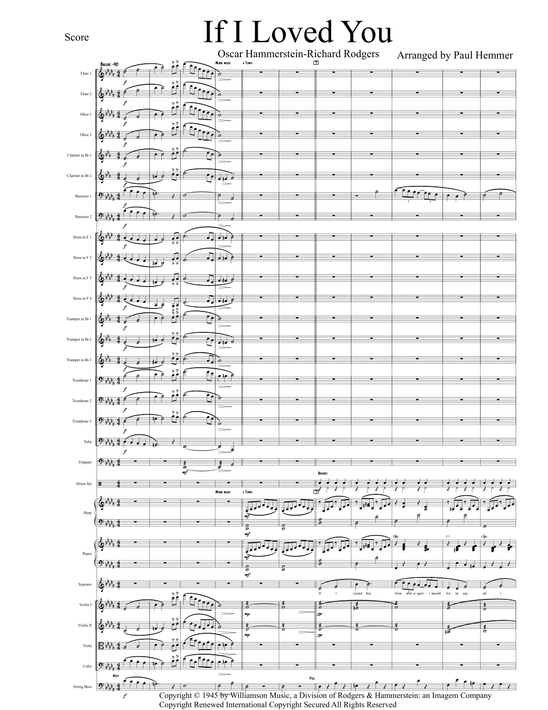 If I Loved You (arr. Paul Hemmer) by Richard Rodgers 管弦乐团 - 预览