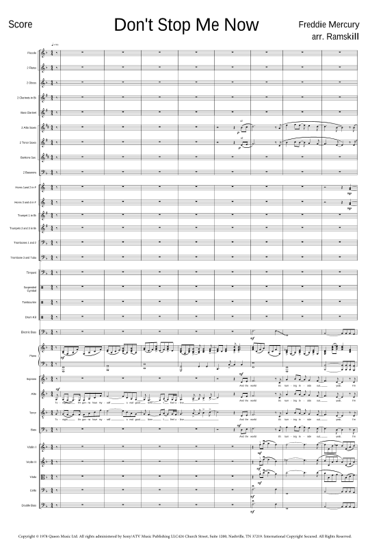 Don't Stop Me Now (arr. Robert Ramskill) by Queen 管弦乐团 - 预览