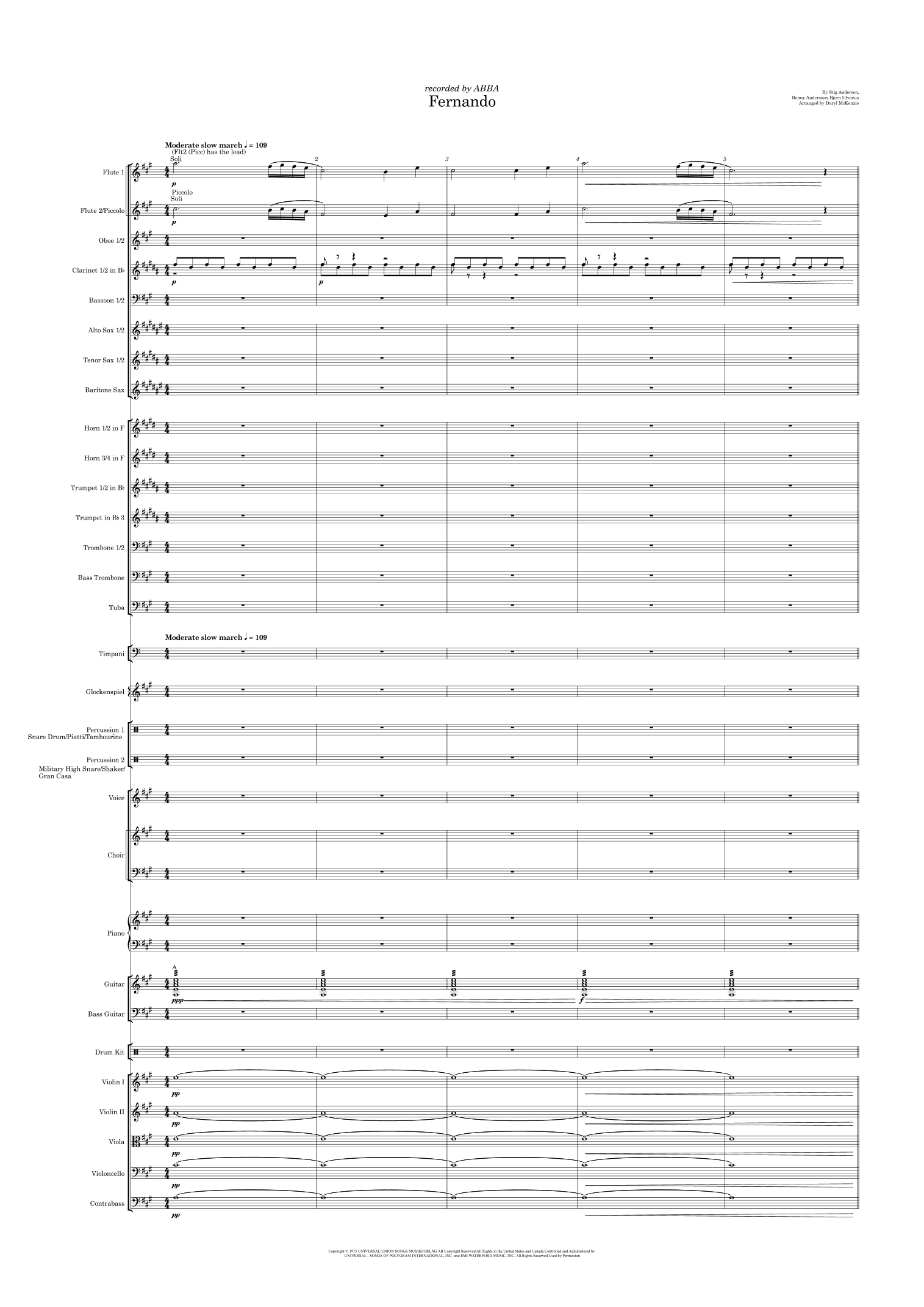 Fernando (arr. Daryl McKenzie) by ABBA 管弦乐团 - 预览
