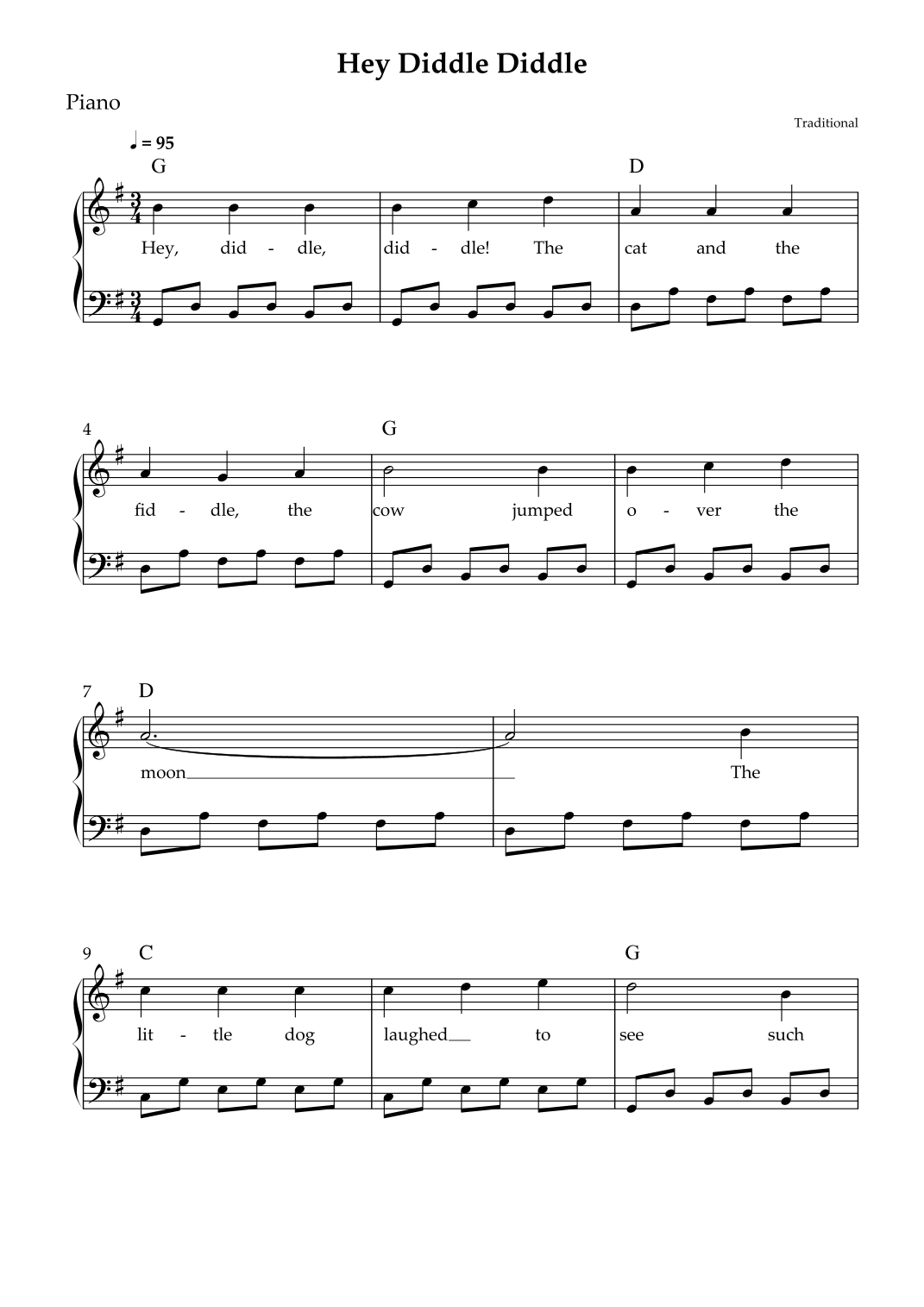 hey-diddle-diddle-arr-wesley-s-silva-par-traditional-partitions-pour