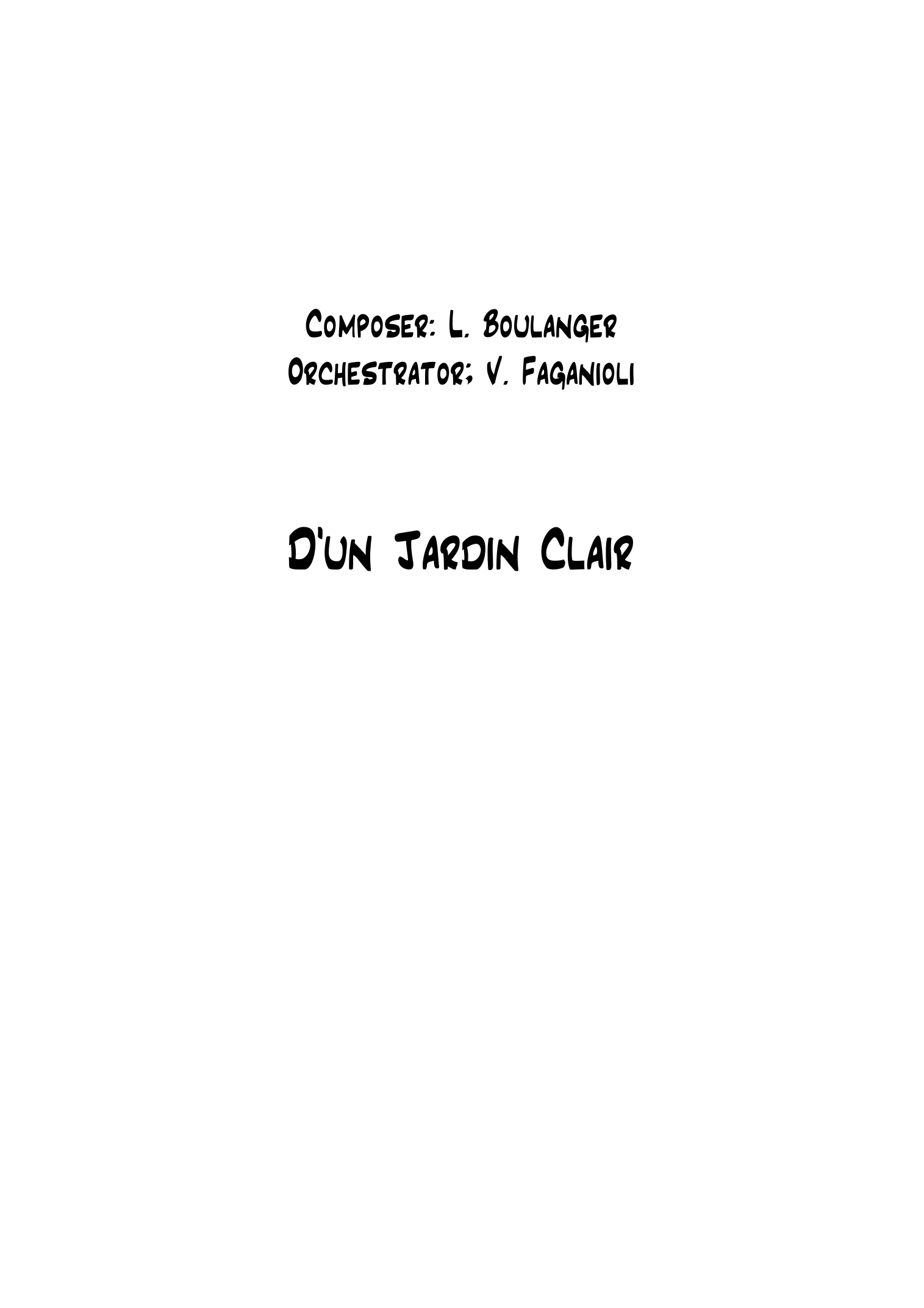D'un jardin clair (arr. Valdeci Faganioli) by Valdeci Faganioli Full Orchestra