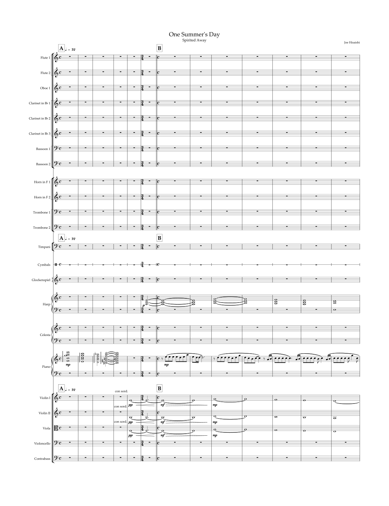 One Summer's Day (arr. Hai Mai) by Joe Hisaishi Full Orchestra