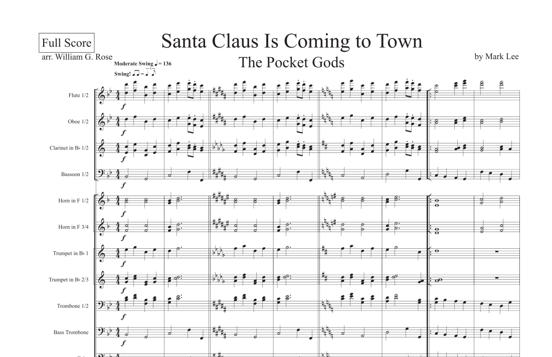 Santa Claus Is Coming To Town (arr. William Rose) by The Pocket Gods Full Orchestra