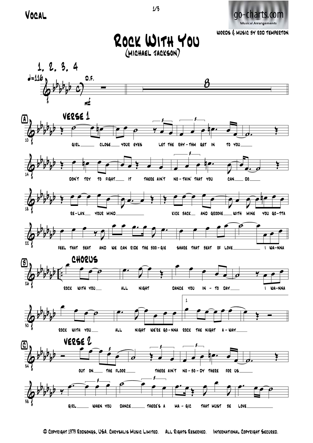 Rock With You (arr. Andy Davidson go-charts.com) by Michael Jackson 全编制管弦乐团 - 预览