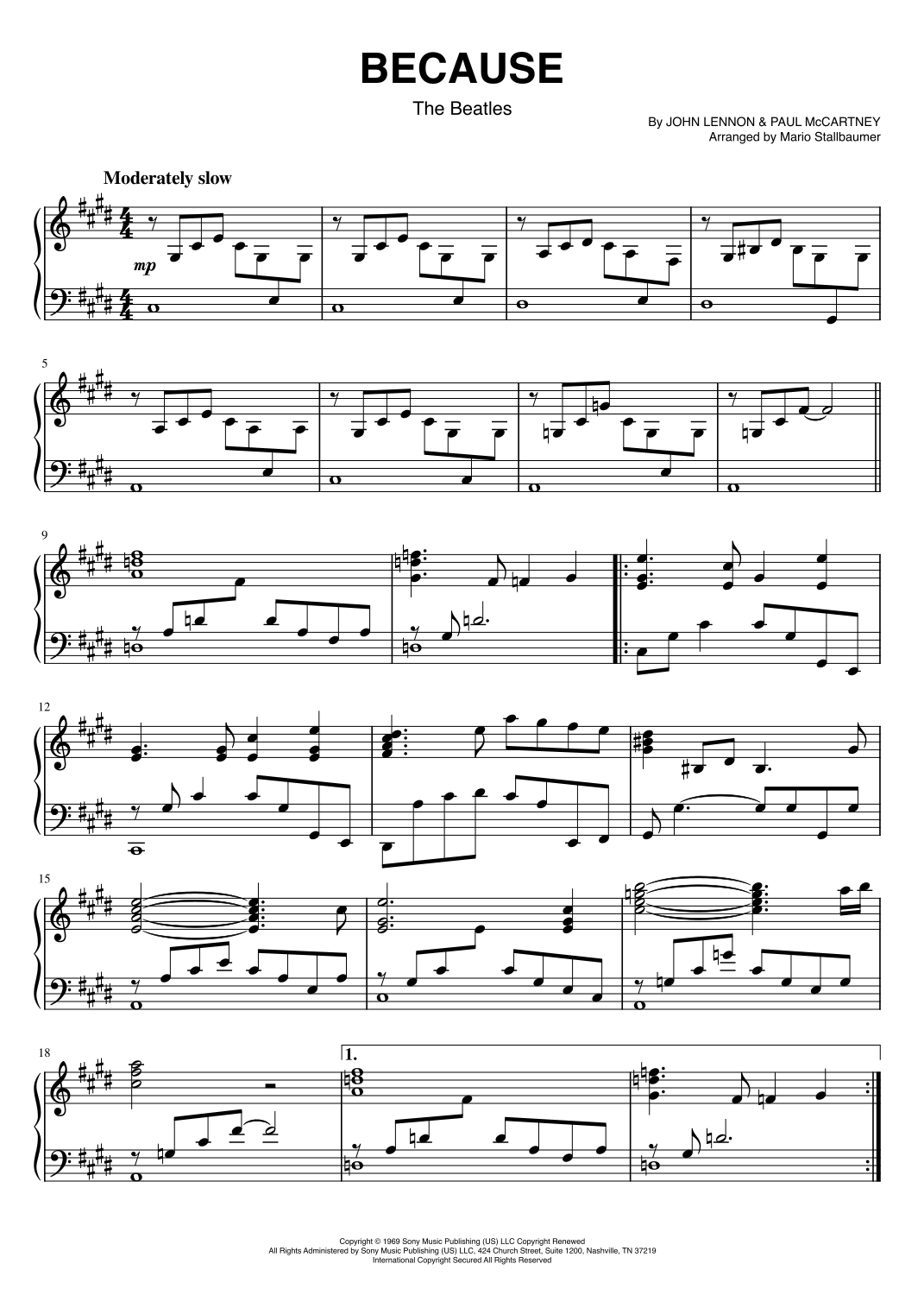 Till There Was You by The Beatles Sheet Music for Piano Solo (arr