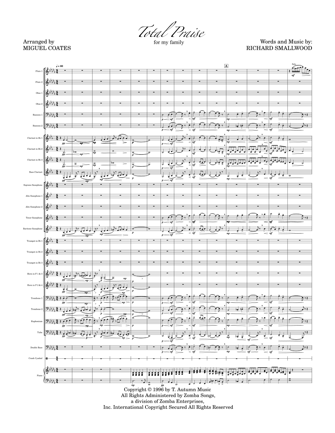 Total Praise (arr. Miguel Coates) by Richard Smallwood Sheet Music