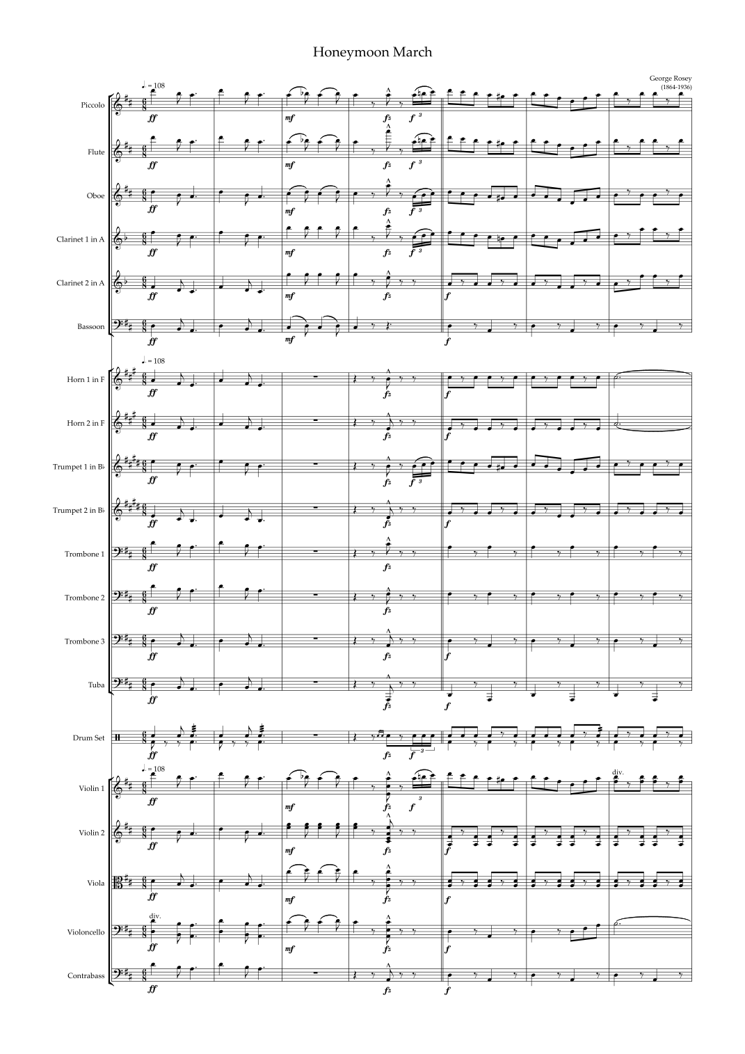 George Rosey《Honeymoon March》管弦乐团 - 预览