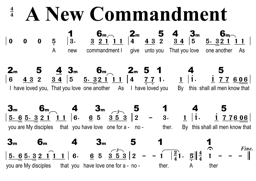 A New Commandment I give unto you (arr. New Apostolic Church Children's Choir from Cape Town, South Africa) Digital Sheet Music