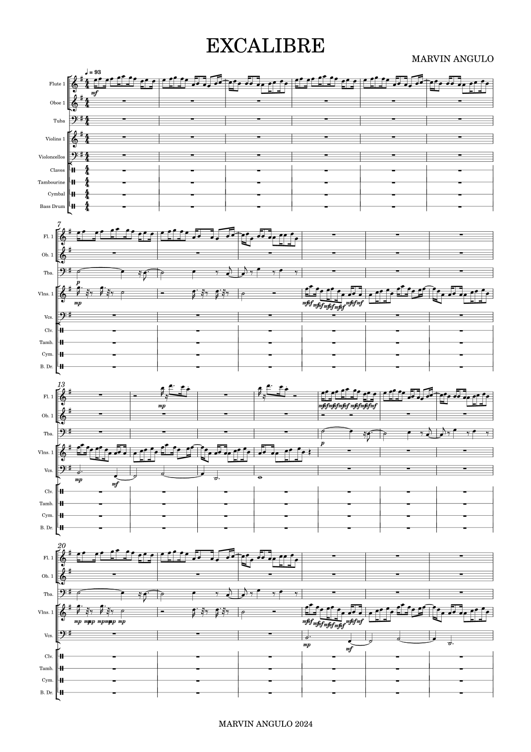 EXCALIBRE Digital Sheet Music