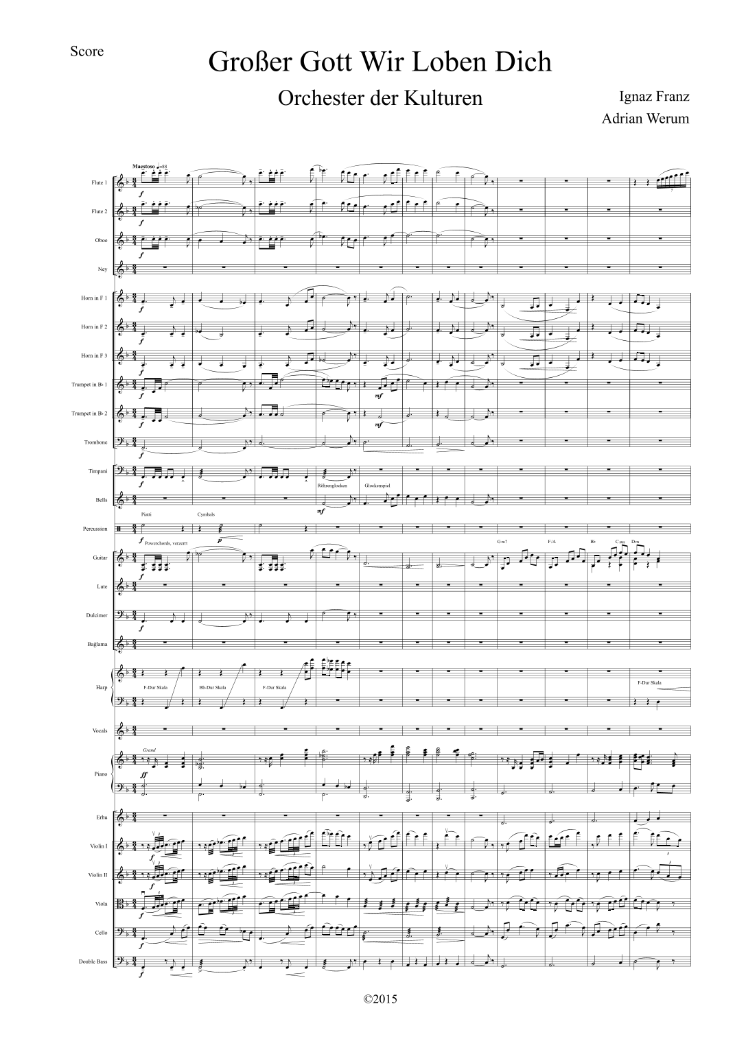 Holy God, We Praise Thy Name (arr. Adrian Sebastian Werum) by Großer Gott, wir loben Dich 管弦乐团 - 预览