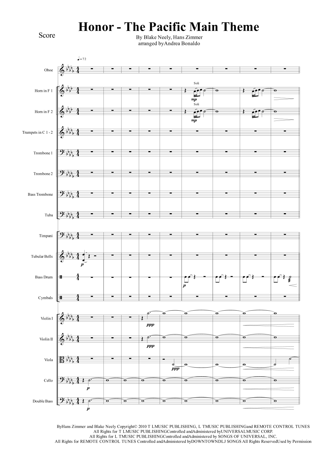 The Pacific (main Title) (arr. Andrea Bonaldo) by London Music Works Full Orchestra