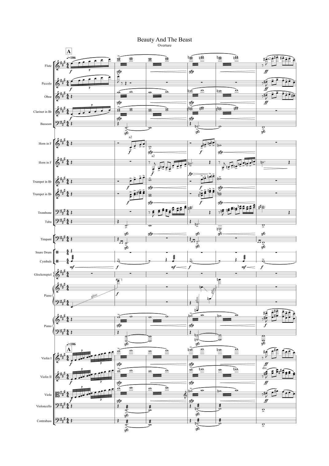 Beauty And The Beast (arr. Hai Mai) by Celine Dion & Peabo Bryson Full Orchestra
