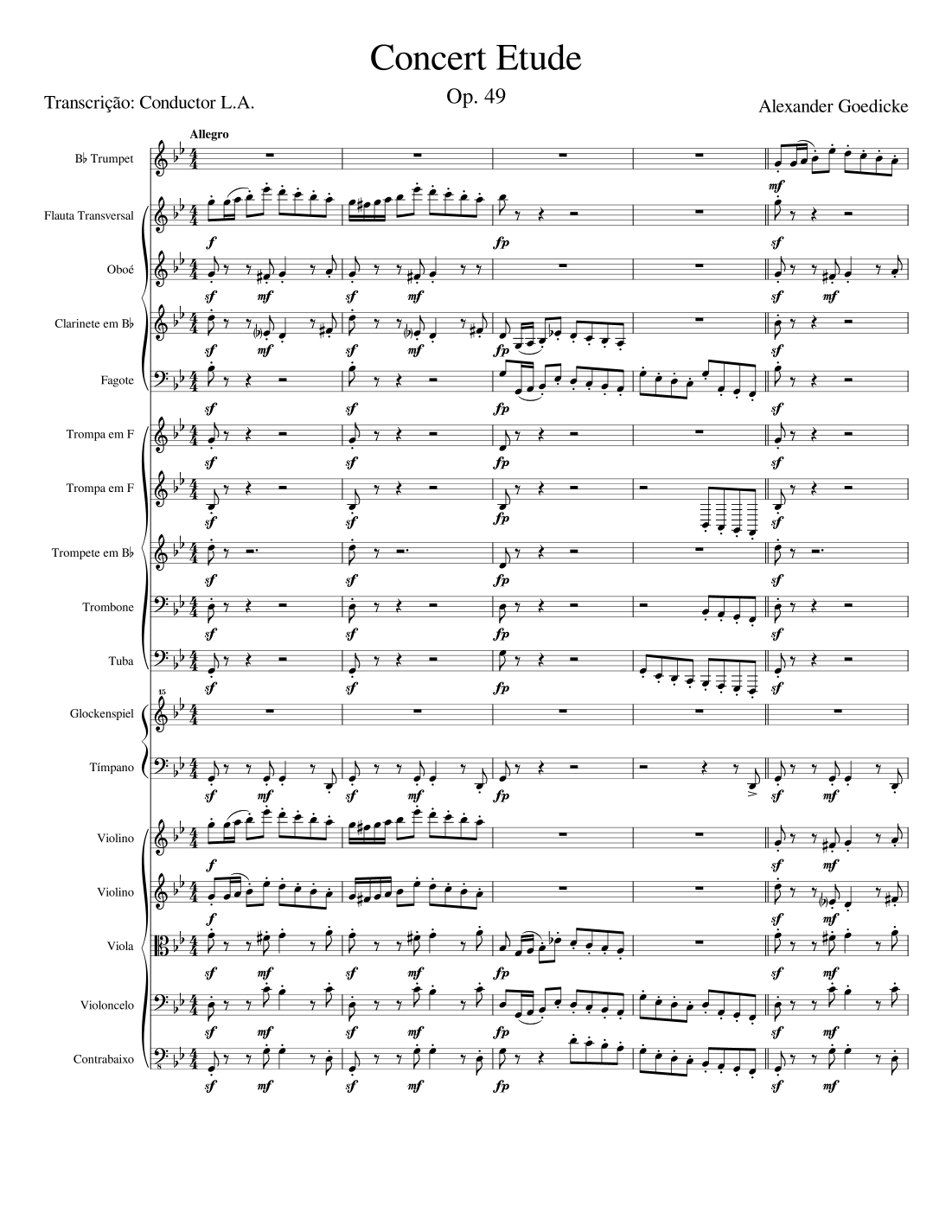 Concert Etude (arr. Conductor L.A.) by Alexander Goedicke 管弦乐团 - 预览