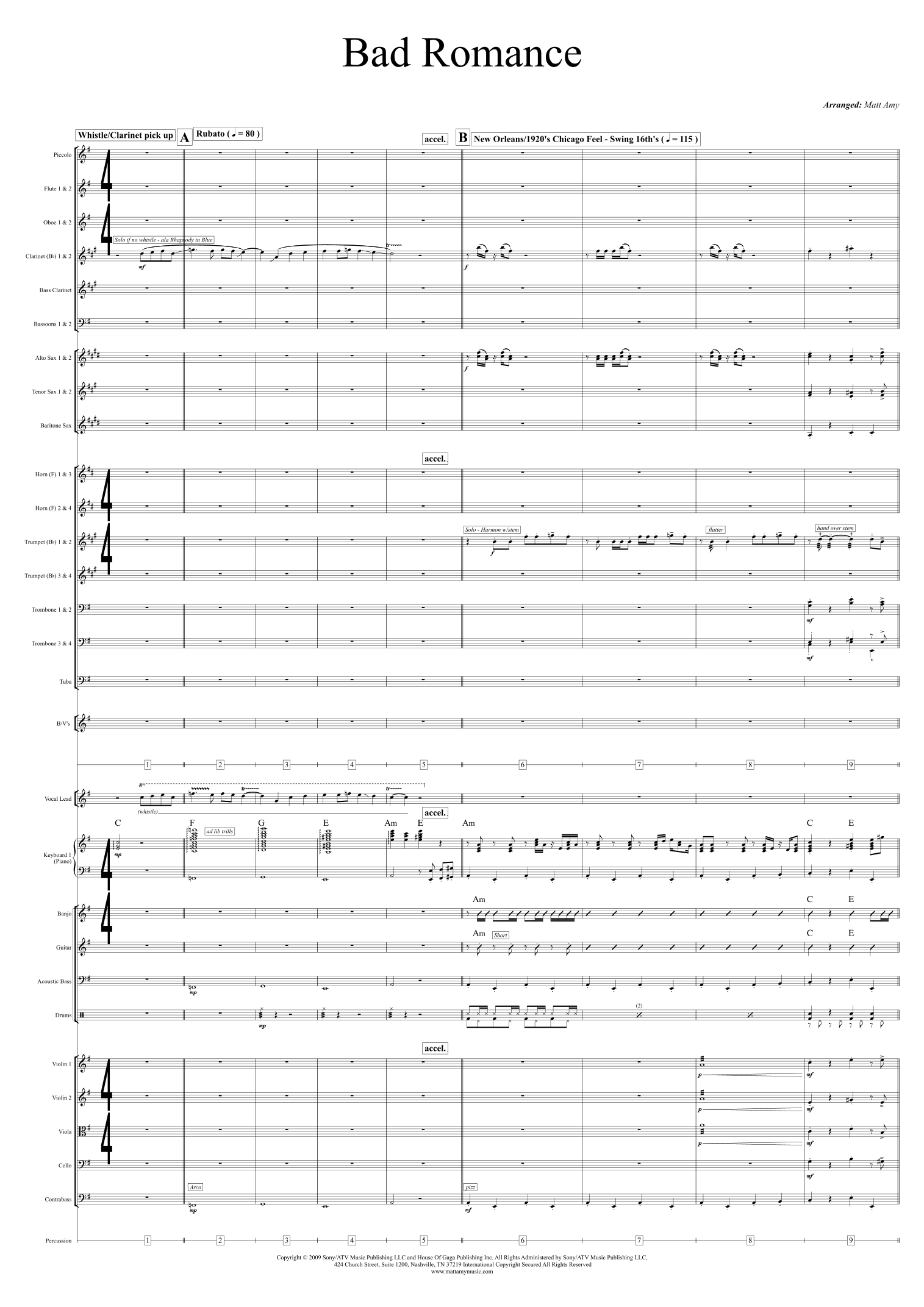 Bad Romance (arr. Matt Amy) by Lady Gaga Full Orchestra (全编制管弦乐团) - 预览
