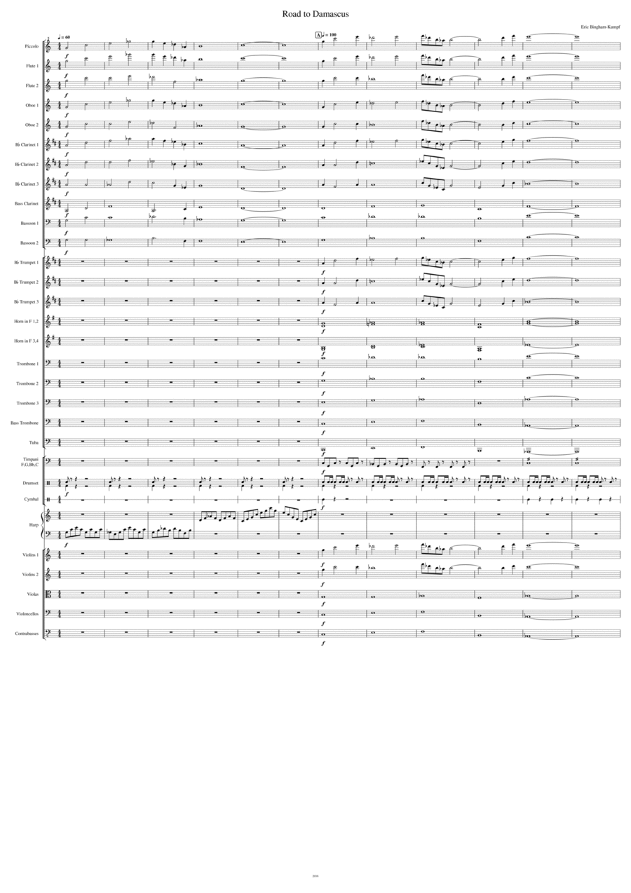 Road to Damascus by Eric Bingham-Kumpf Full Orchestra