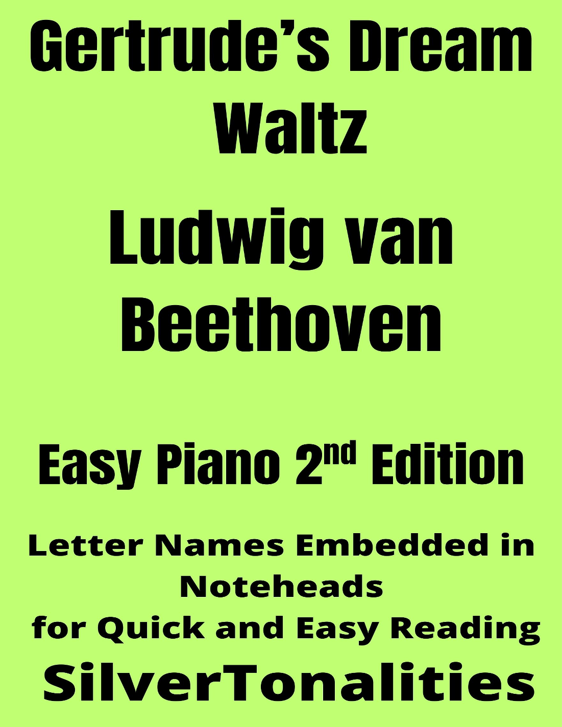 Gertrude's Dream Waltz Easy Piano Sheet Music 2nd Edition (arr ...