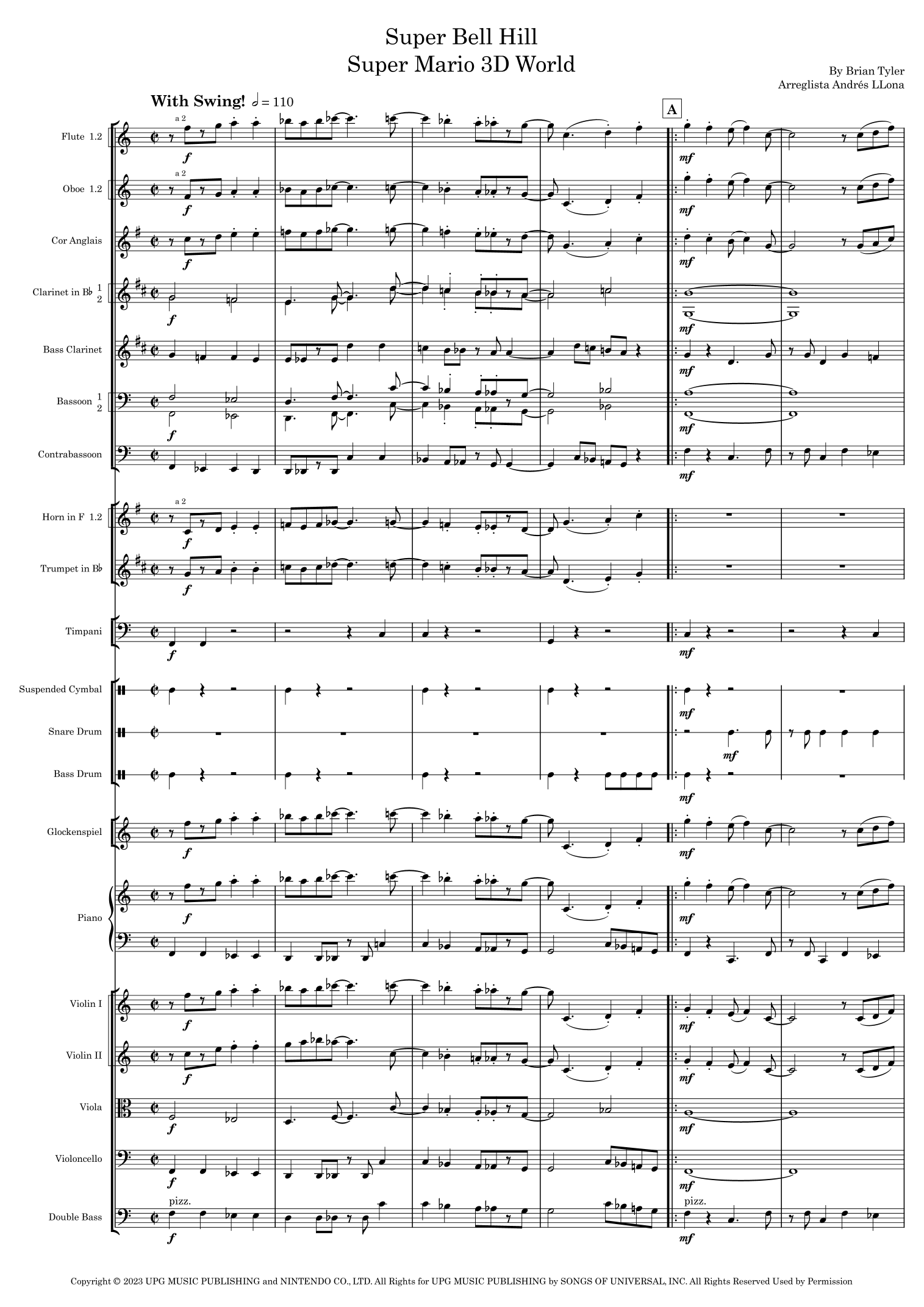 Super Mario Bros. Opus (arr. Andrés LLona) by Brian Tyler Full Orchestra