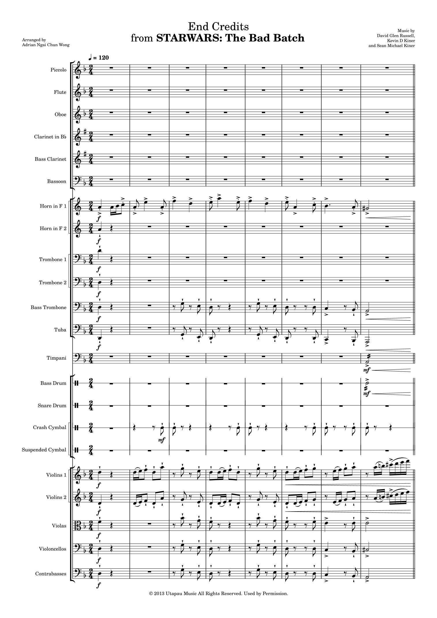 Star Wars; The Bad Batch (arr. Adrian Ngai Chun Wong) by Sean Michael Kiner Full Orchestra