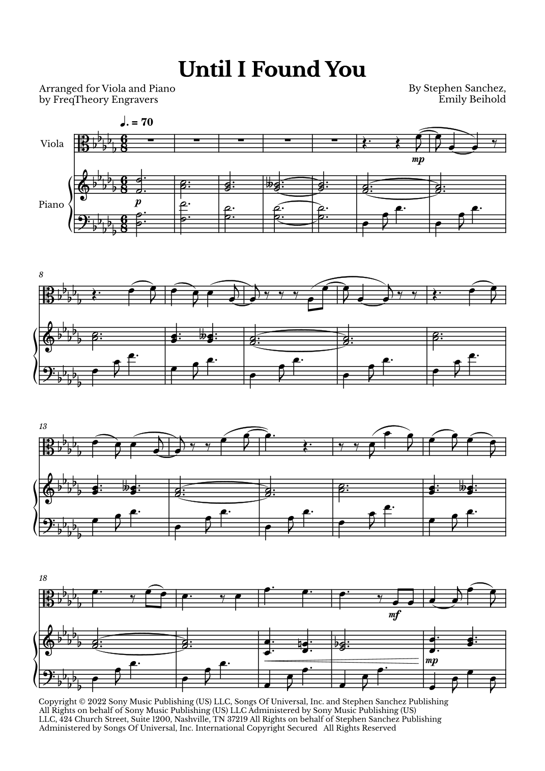 Until I Found You (arr. FreqTheory Engravers) por Stephen Sanchez ...