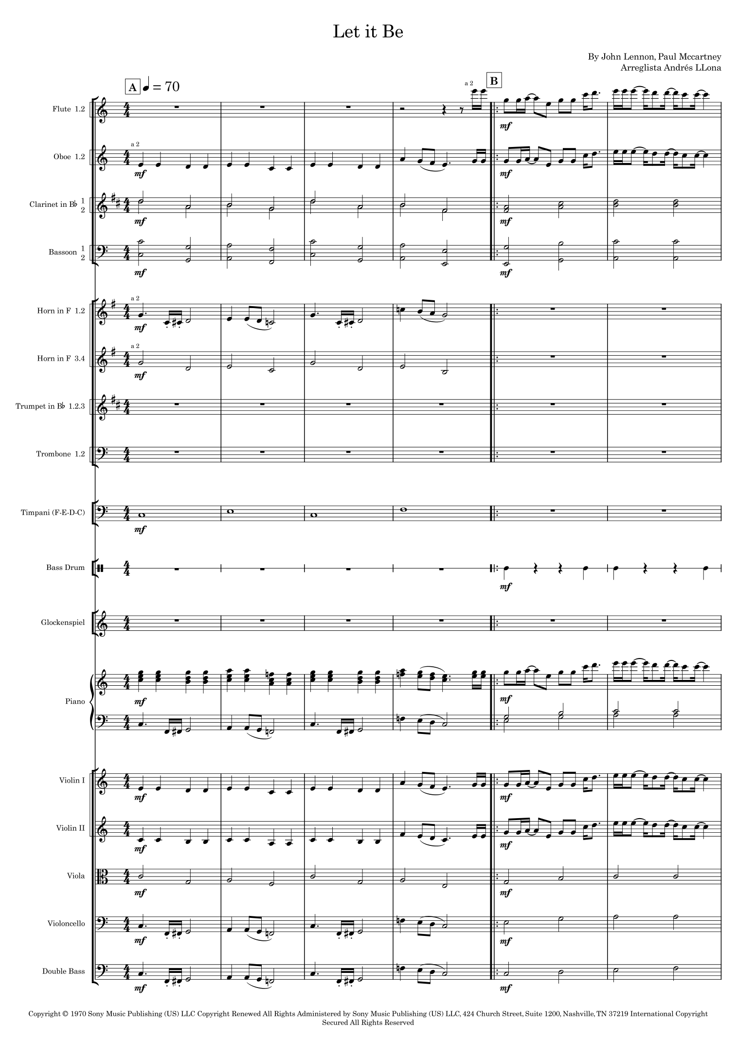 Let It Be (arr. Andrés LLona) by Kris Allen Full Orchestra