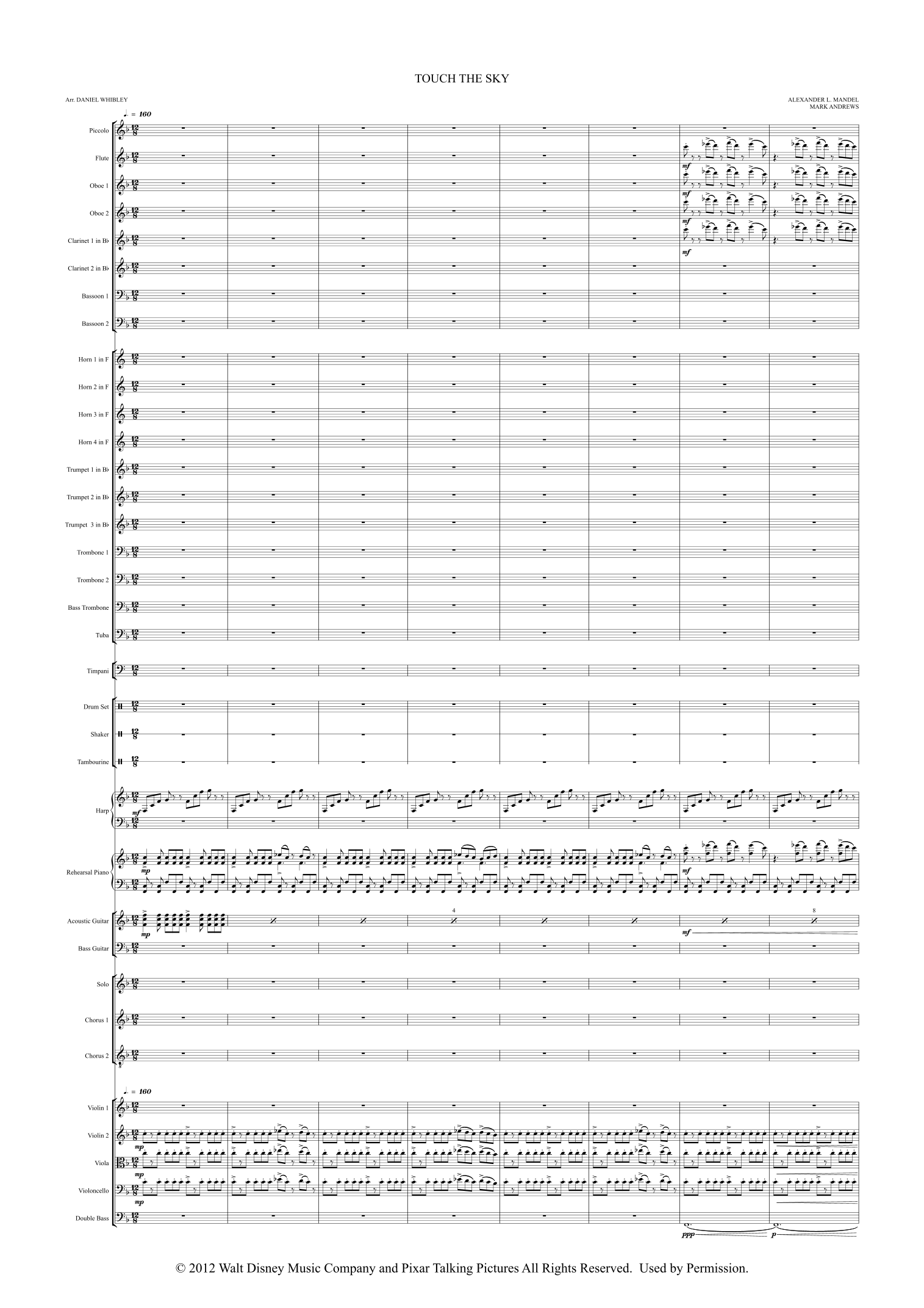 Touch The Sky - 仅总谱 (arr. Daniel Whibley) by Julie Fowlis 管弦乐团 - 预览