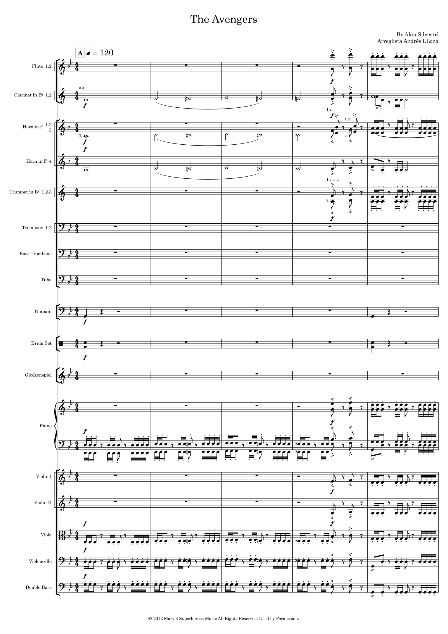 The Avengers (arr. Andrés LLona) by Alan Silvestri Full Orchestra