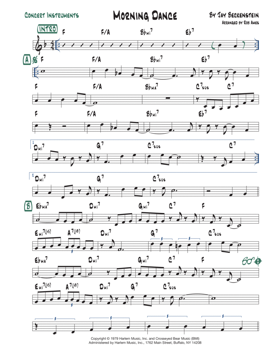 Morning Dance (arr. Rob Ames) by Spyro Gyra Sheet Music for Lead