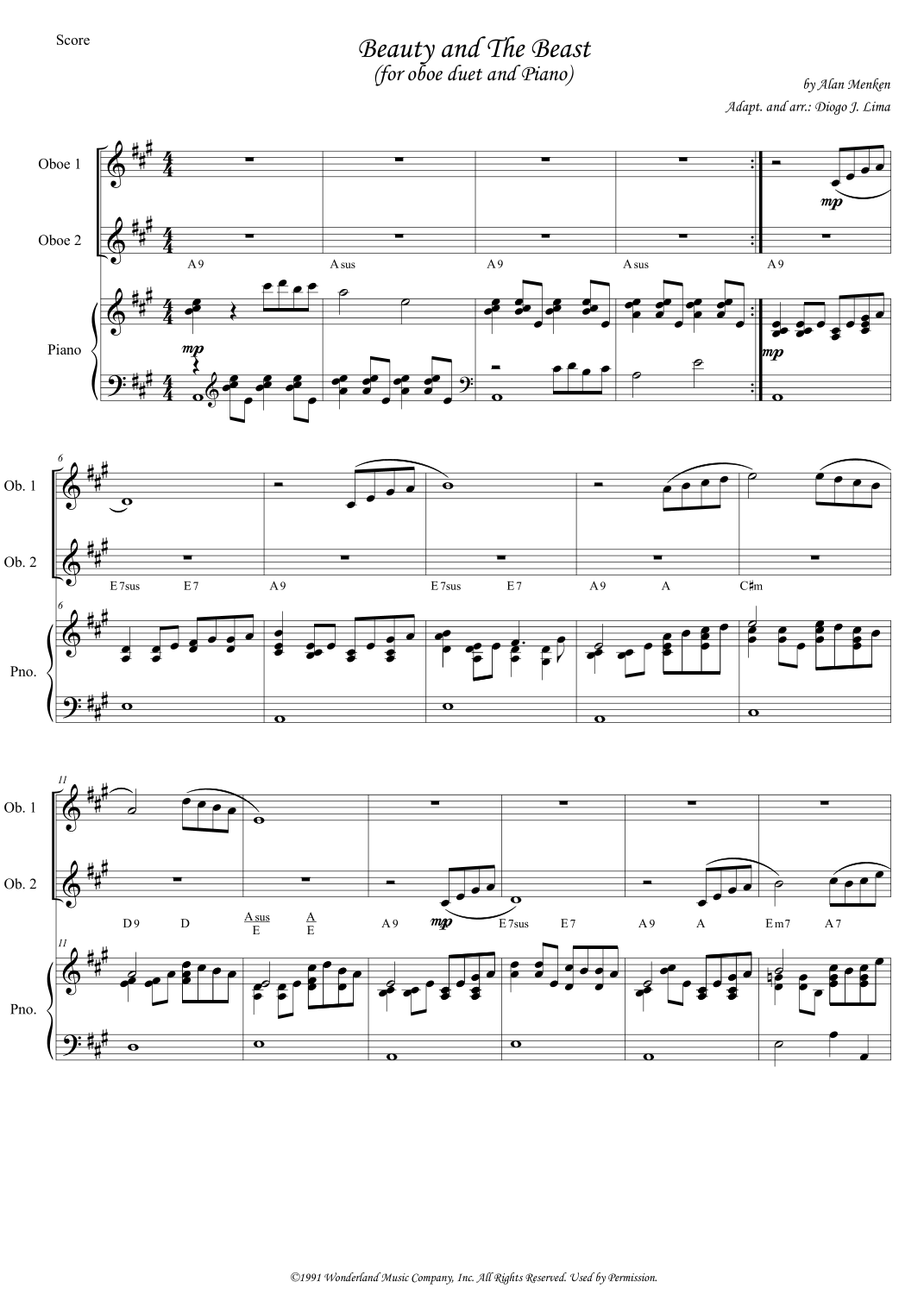 Beauty And The Beast Prologue arr Diogo J Lima Von Alan Menken beauty-and-the-beast-prologue-arr-diogo-j-lima-von-alan-menken
