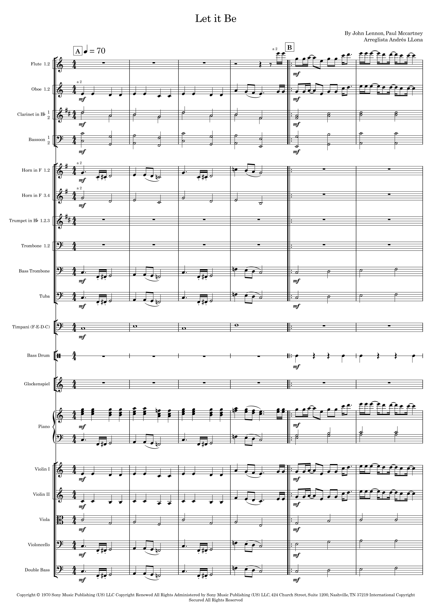 Let It Be (arr. Andrés LLona) by Kris Allen Full Orchestra