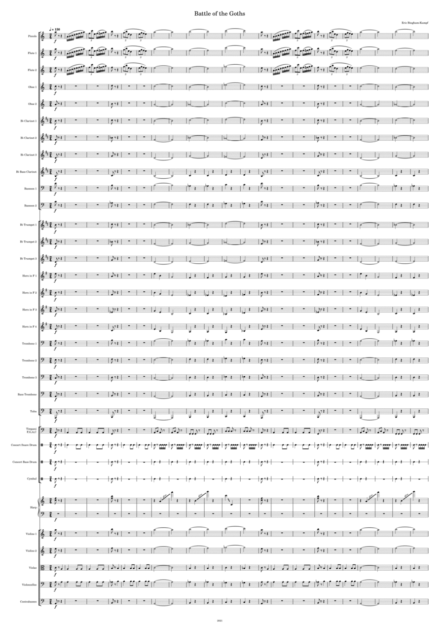Battle of the Goths by Eric Bingham-Kumpf Full Orchestra (哥特之战 - 管弦乐团) - 预览