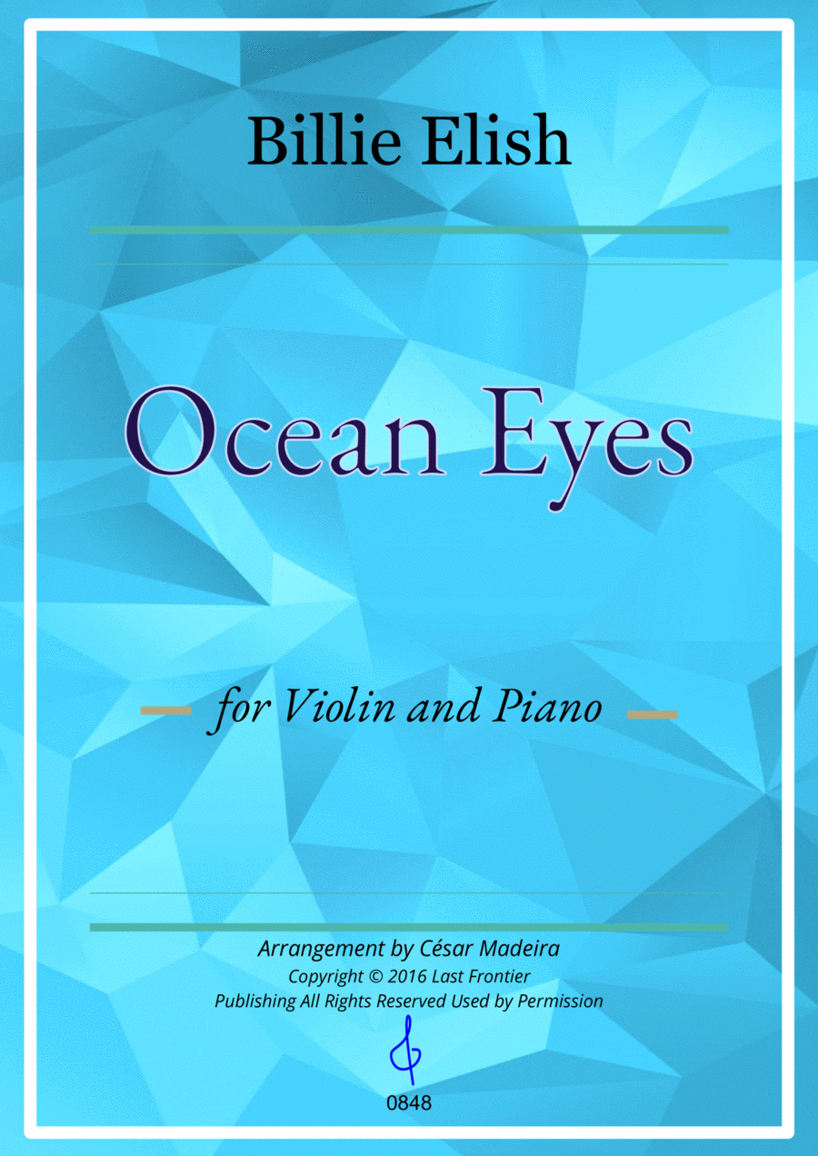 Ocean Eyes Sheet Music Billie Eilish Violin and Piano