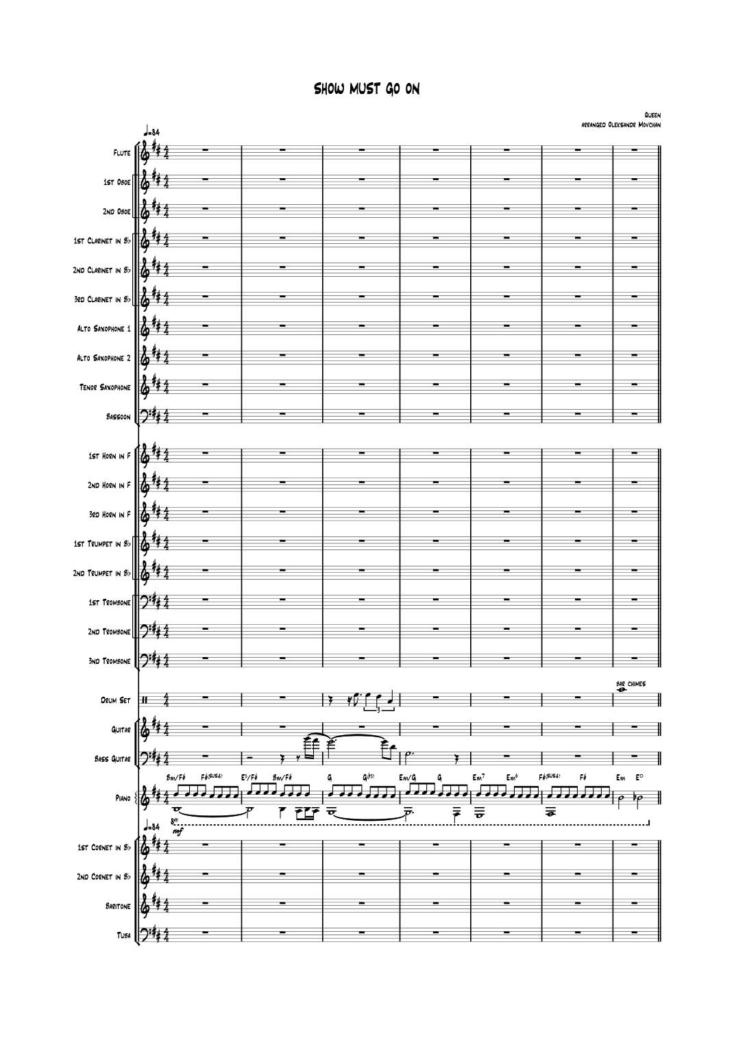 Show must go on (arr. Oleksandr Movchan) by Queen 管弦乐团 - 预览
