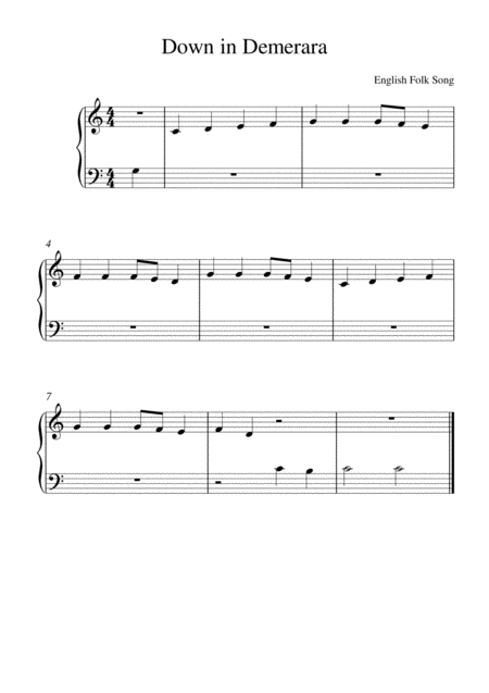 Down in Demerara (arr. Kaiserin Rebecca) Digitale Noten