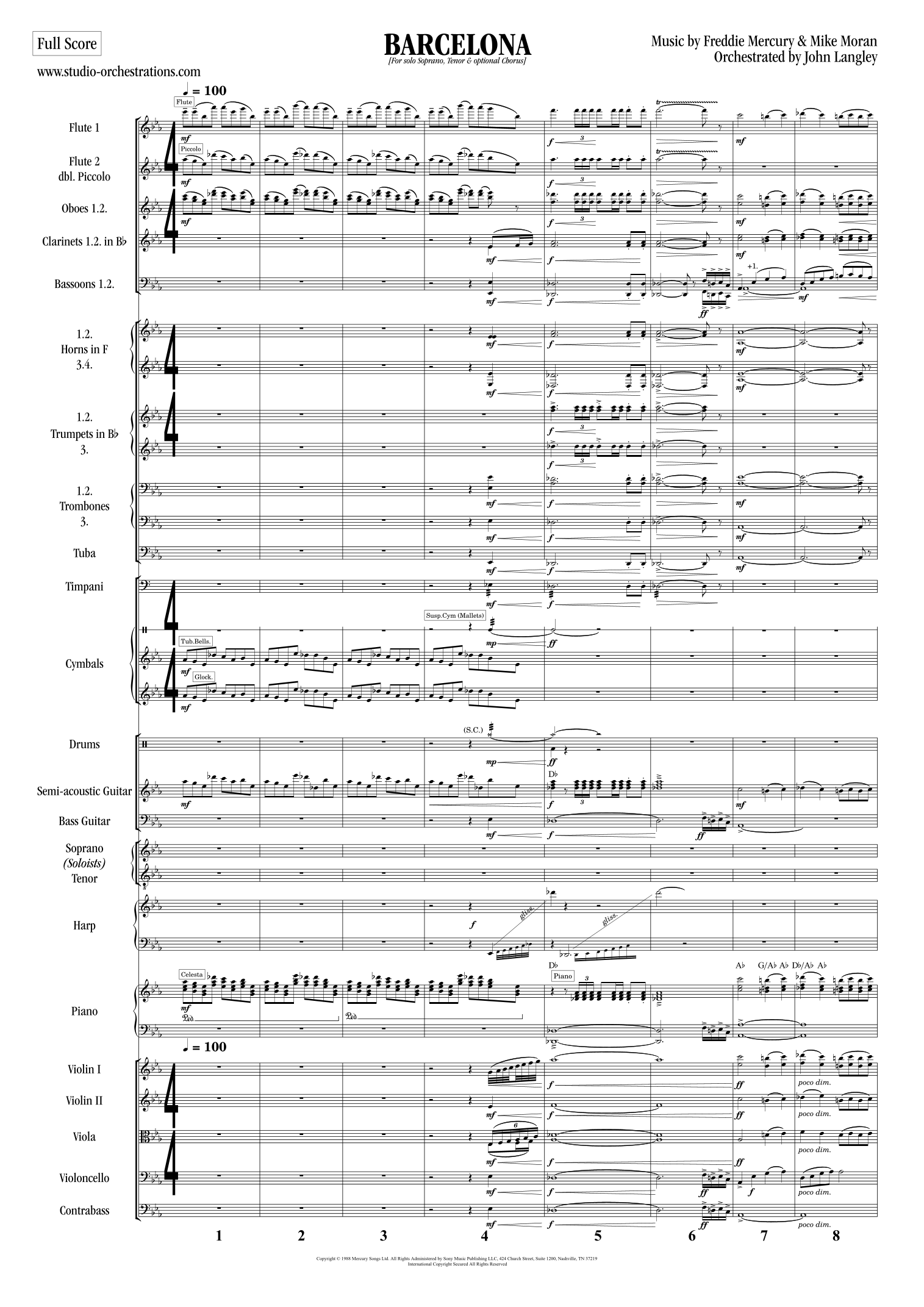 Barcelona (arr. John Langley / Studio Orchestrations) by Queen 管弦乐团 - 预览