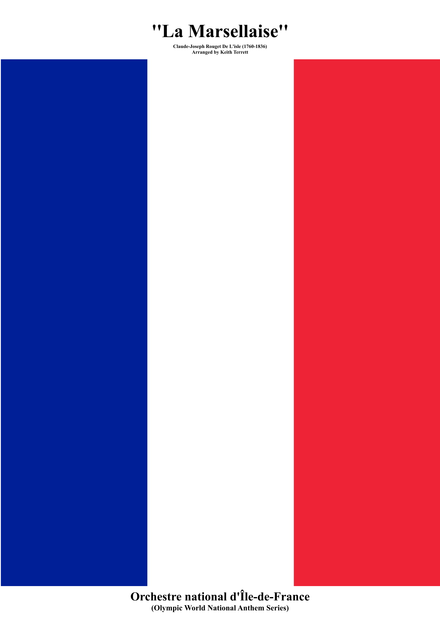 French National Anthem – Symphony Orchestra Sheet Music (PDF) (arr. Keith Terrett) by Keith Terrett Full Orchestra