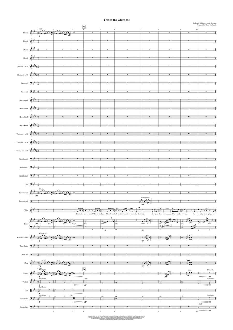 This Is The Moment (arr. Daryl McKenzie) by Leslie Bricusse 管弦乐团全谱 - 预览