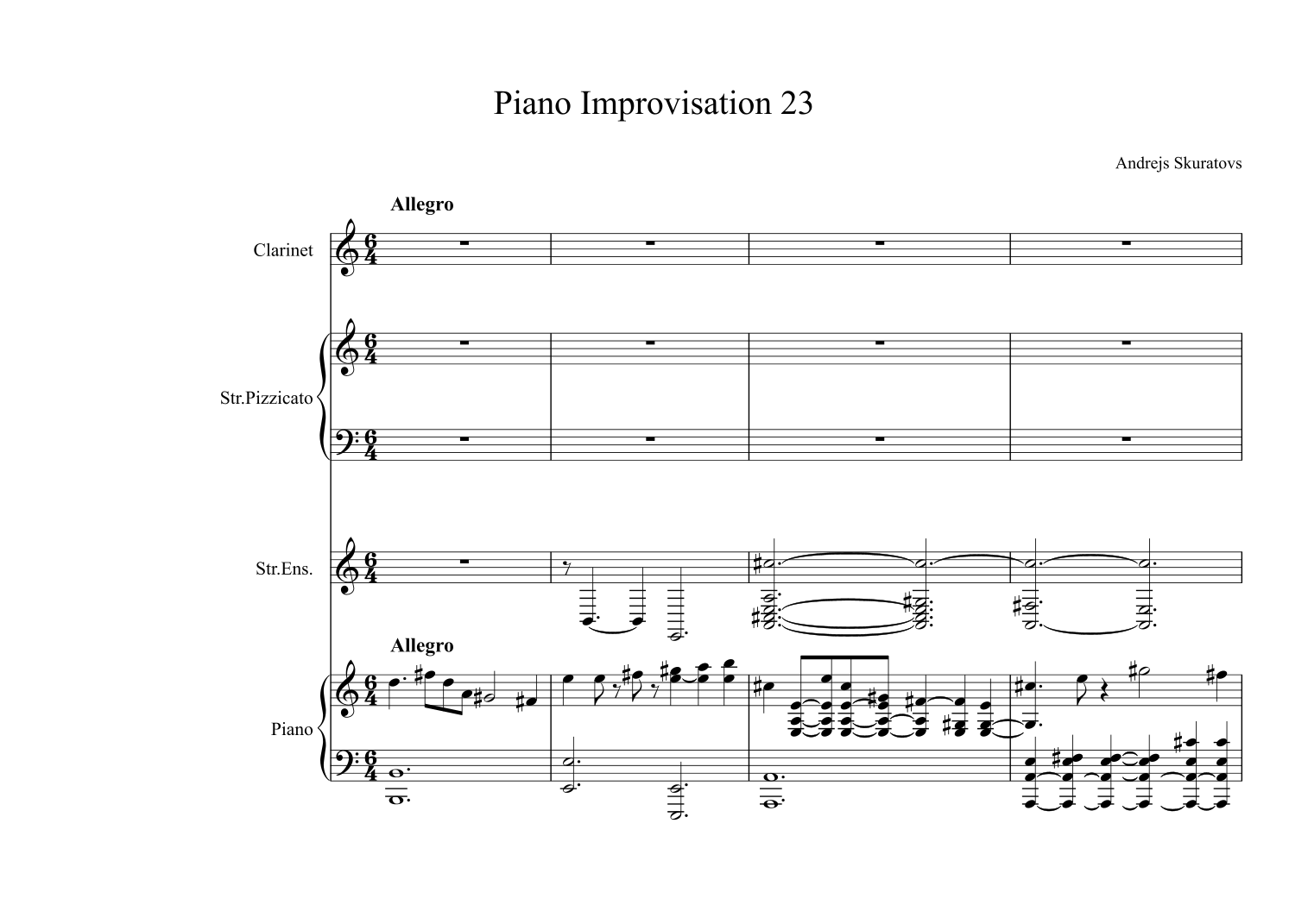 Piano Improvisation 23 in A major, Op. 10: Allegro by Andrejs Skuratovs (Skuratov Andrew) Full Orchestra