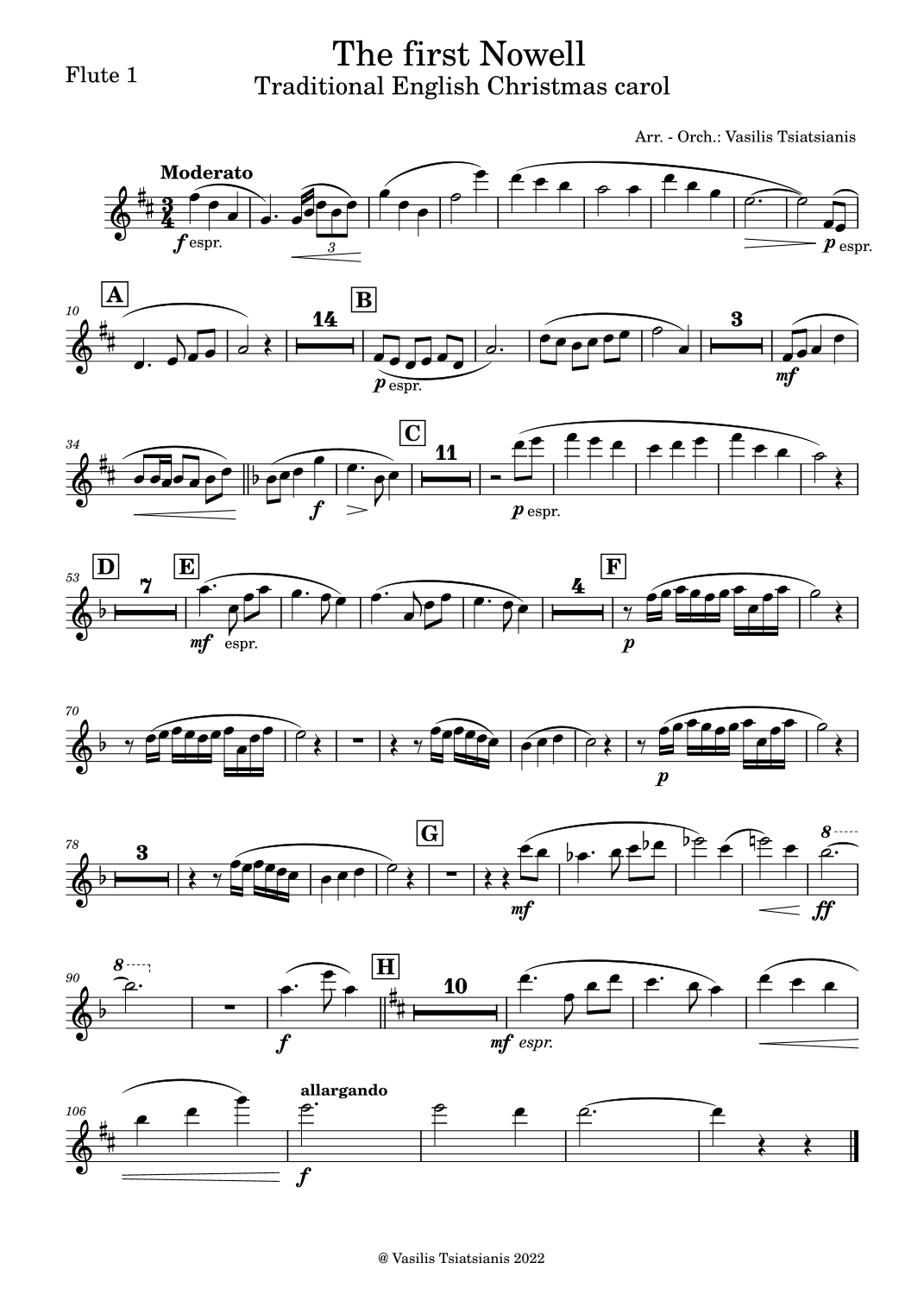 The first Nowell (arr. Vasilis Tsiatsianis) by English Traditional Carol Full Orchestra