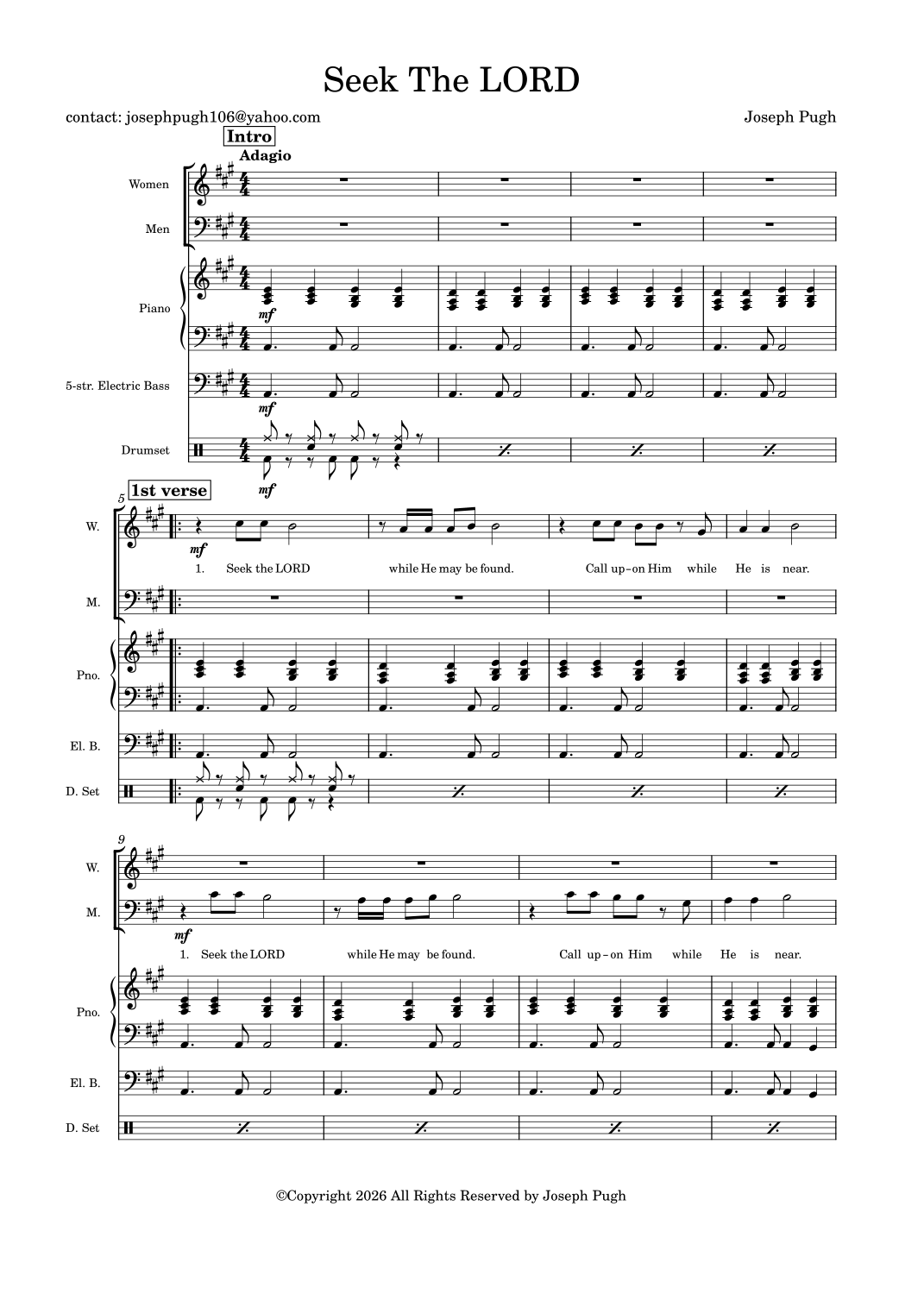 Sheet Music Search Me Lord Ricky Dillard Seek The LORD by Various Sheet Music for Performance Ensemble at Sheet ...