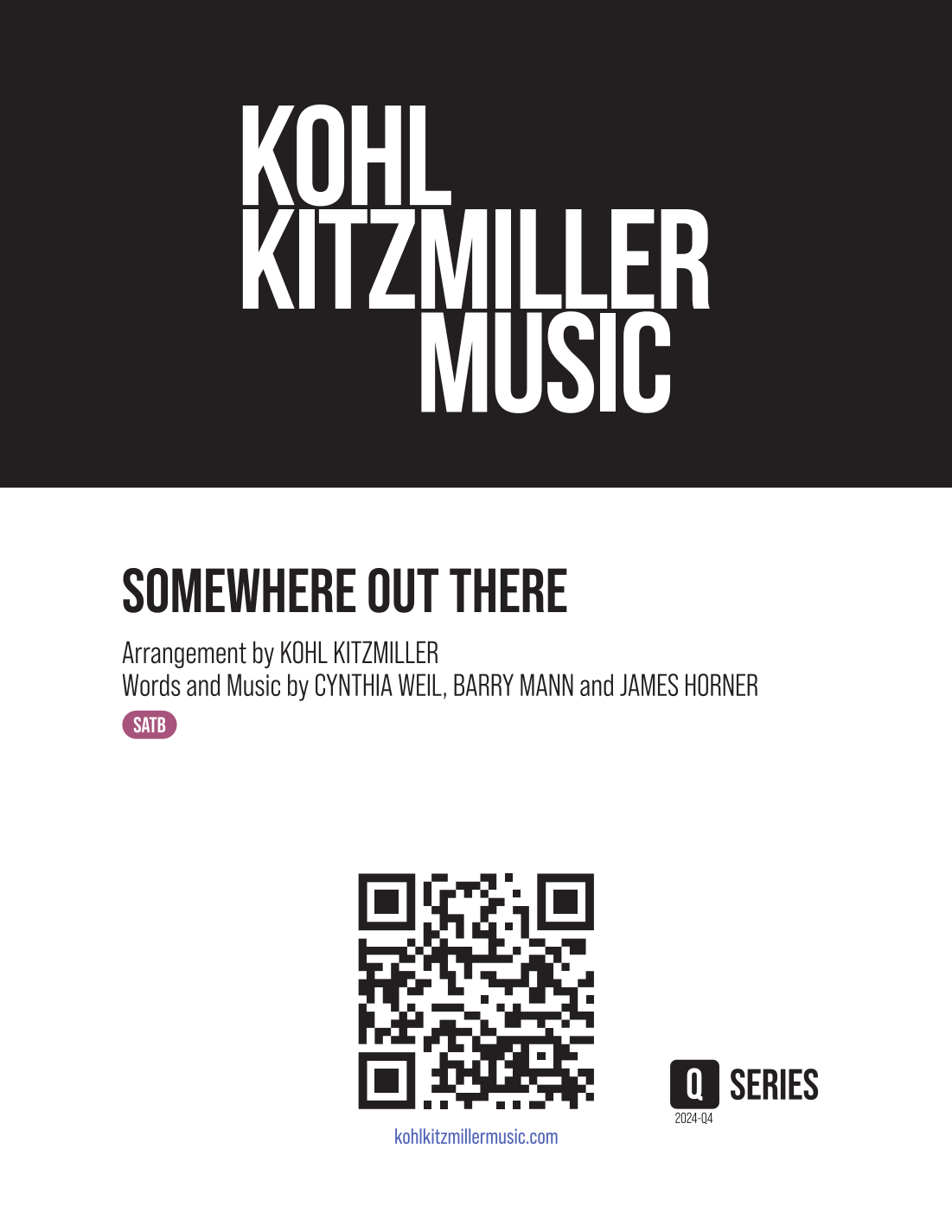 Interactive Digital Sheet Music preview of 'Somewhere Out There (arr. Kohl Kitzmiller)' by Linda Ronstadt & James Ingram, SATB Choir page 1